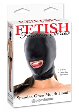 Pipedream Fetish Fantasy hoofdkap Spandex Open Mouth Hood zwart — thumbnail 3