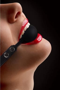 Ouch! Siliconen Ball Gag Mond Knevel met Verstelbare Riem – Zwart — thumbnail 1