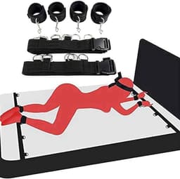 Sex Toys voor Koppels - 6 Delen Set - SM Pakket - Bondage - Vastbinden - Kit - Startset - Handboeien - Zwart BDSM — thumbnail 4