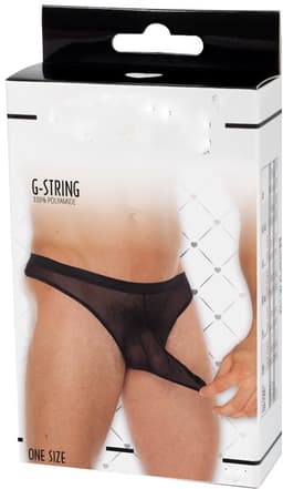 Nooitmeersaai - Mannenstring met tuit - Polyamide - Zwart - One-size — thumbnail 2