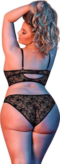 Underwire Bralette & Panty Set - Zwart — thumbnail 12