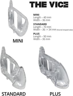 The Vice - Kuisheidskooi - Peniskooi - Chastity Cage - Transparant - Verkrijgbaar in maten Mini Standaard en Plus Standaard — thumbnail 3