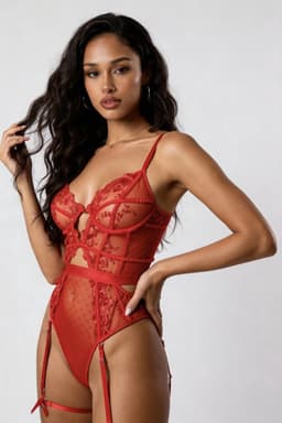 Erotische Body – Premium Quality – High End – Sexy Lingerieset – Lingerie Erotisch – Classy luxe kanten lingerieset – Erotische Bustier – BH en jarretelset – Dames lingerie – Sexy lingerie – Spannende lingerie – Dare to Undress – Maat XS/S, M, L, XL — thumbnail 3
