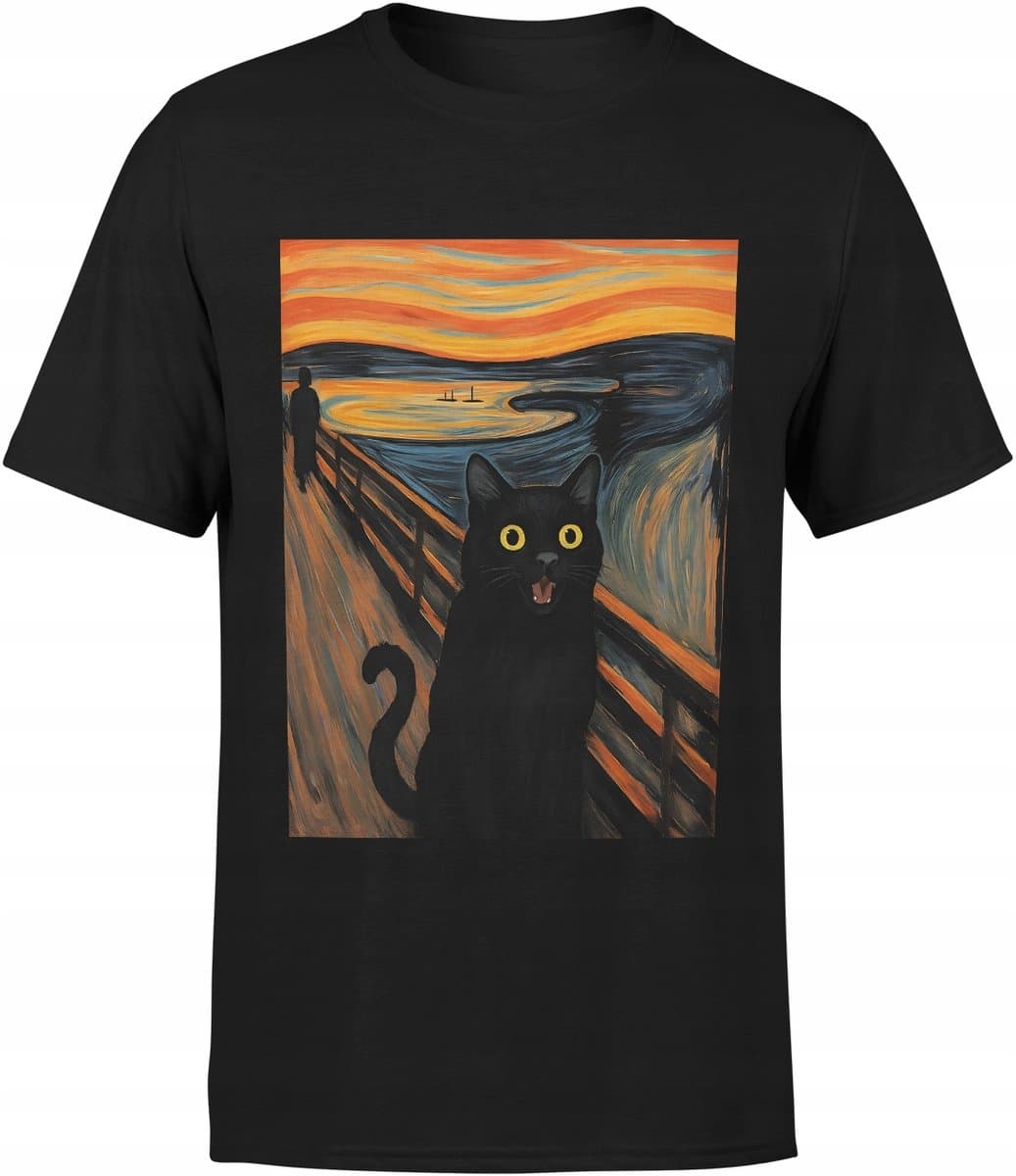 Merkloos - Erotisch Shirt - Met Kattenprint - Zwart - 3XL — afbeelding 1