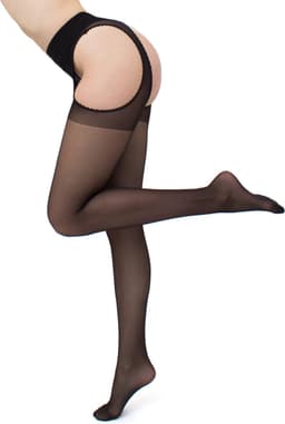 GIULIA Panty - Love 20 - Open Kruis Panty - Strip Panty - Erotiek - Open Heupen - 20 Den - XLarge - Zwart — thumbnail 7