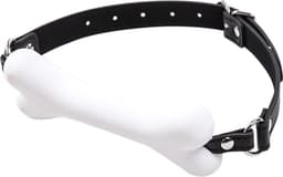 Banoch - Mouthgag bone - siliconen gag bot - honden bot wit - puppy play — thumbnail 17