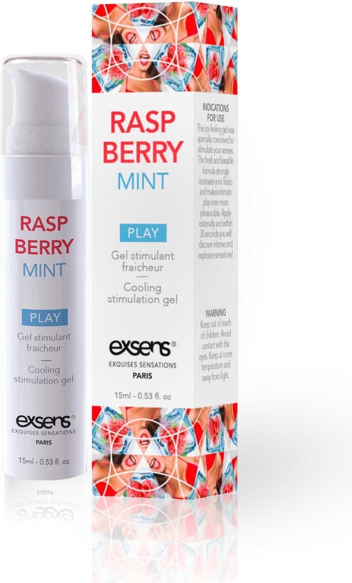 Exsens - Verkoelende & Stimulerende Gel – Framboos & Munt — afbeelding 1