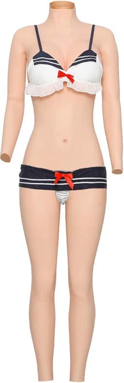 Full body - Lang - Cup F - Siliconen Huid - Bodysuit lang - Crossdresser - Transgender - Mastectomi - -Wearable body - Kunstmatige Nep Borst — thumbnail 2