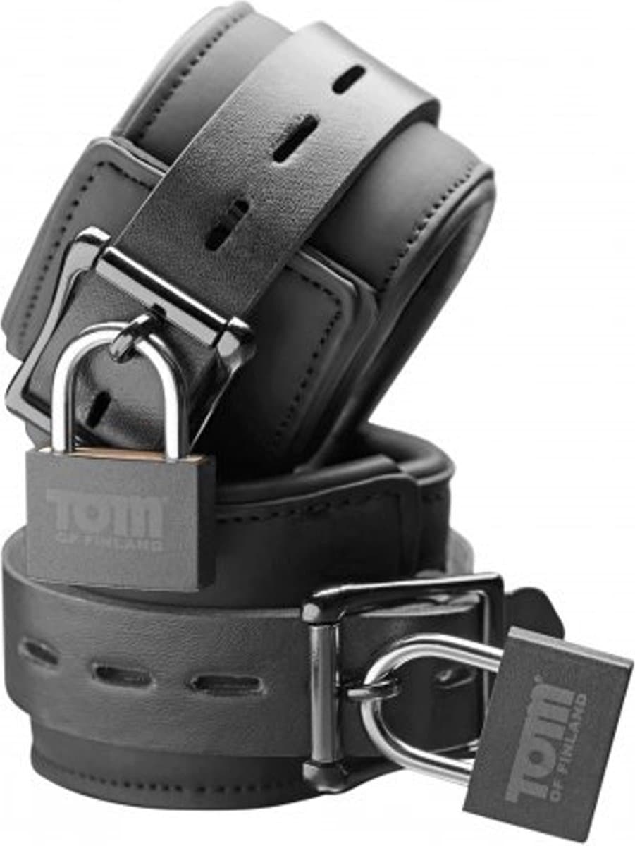 Tom of Finland Neopreen  met slot - handboeien — afbeelding 1