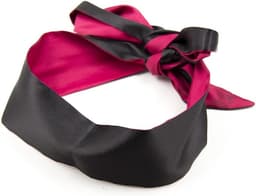 Nooitmeersaai - BDSM blinddoek dubbelzijdig - zwart / rood — thumbnail 1