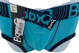 BodyQ Sexy Heren Boxershort – Aqua/Zwart – Erotische Herenlingerie – Maat XL — thumbnail 1