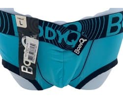 BodyQ Sexy Heren Boxershort – Aqua/Zwart – Erotische Herenlingerie – Maat XL