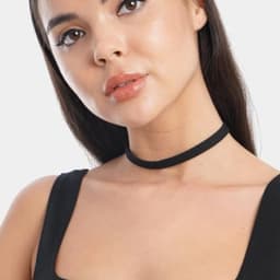 Pack of 3 Velvet Choker Necklaces for Women with Tattoo Chain Ribbon for Teens Velvet Black — thumbnail 2