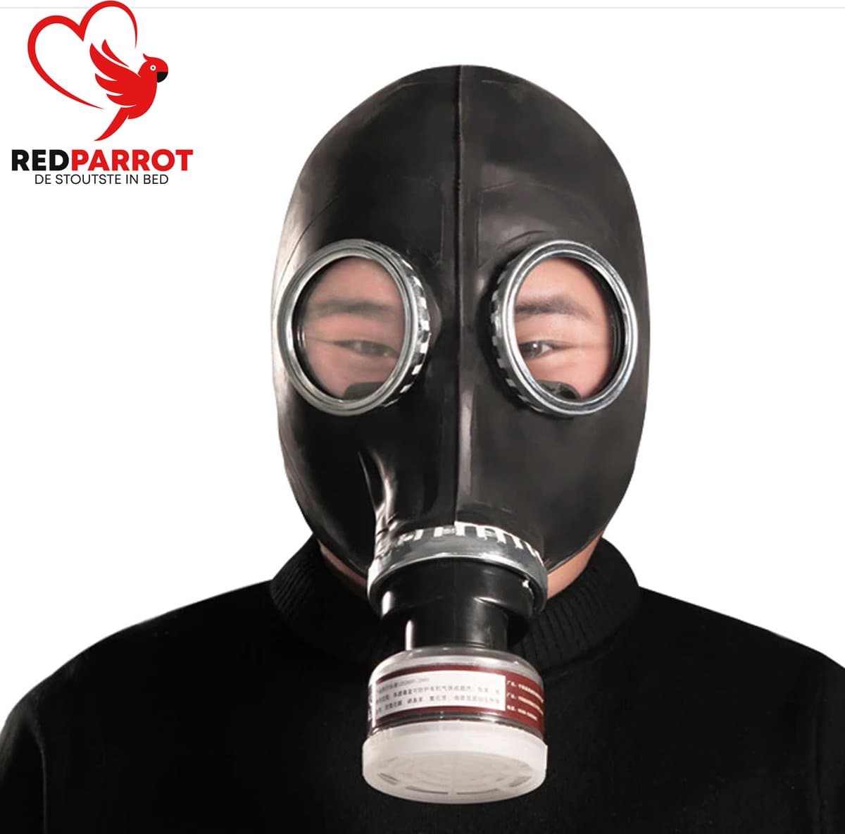 BDSM Gasmasker inclusief filter - Seks masker -BDSM - Latex rubber - One size — afbeelding 1