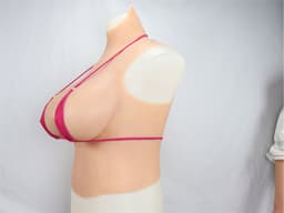 Siliconen Borstprothesen - D Cup - 100% hypoallergene medische siliconen - Navellengte - Wearable Borst - Kunstmatige Nep Borst - Valse Borsten - Borst - Siliconen Huid - Bodysuit - Crossdresser - Transgender - Travestiet - Body4Everybody — thumbnail 5