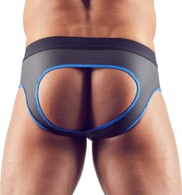 Svenjoyment Underwear Slip Met Open Achterkant - Zwart/Blauw — thumbnail 11