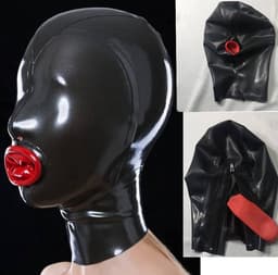 Extreme latex fetisj GAG masker voor haar - Latex bondage - 100% Latex rubber - BDSM - Mond condoom - Knevel - Fetisj - One size - Meerdere maten — thumbnail 2