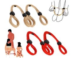 Sex Toys voor Koppels - 4 Delen Set - SM Pakket – Handboeien - Bondage - Vastbinden - Kit - Startset - Handboeien - BDSM