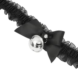 Banoch - Lace collar bell - halsband kant met zilveren bel - choker — thumbnail 3