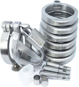 BON4Micro Erotiek BDSM Kuisheid Kuisheidskooien Hoge Kwaliteit zeer kleine Peniskooi Very Small Male Chastity Cage Stainless Steel — thumbnail 4