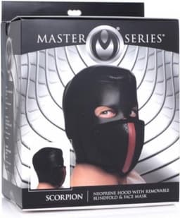 Master Series Scorpion Hood Met Afneembare Blinddoek En Mondmasker — thumbnail 2
