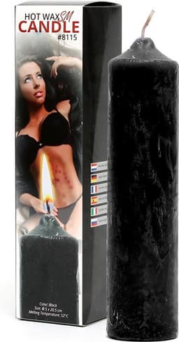 Rimba - BDSM Hot Wax Kaars Groot - Zwart — thumbnail 1