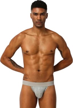 LekkerStout 3-Pack Jockstraps - Wit/Taupe/Zwart - Sexy Herenondergoed | L | ( LS184 ) — thumbnail 9