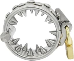 Scrotum Knevel met Spikes - incl Slot - Bakzak - Scrotum - BDSM - Vertraagd klaarkomen - Vertraging - Penis - Extreme sex — thumbnail 1