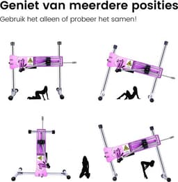 Pro 1 Premium Seksmachine 2.0 Smart APP met dildo en remote Paars — thumbnail 13