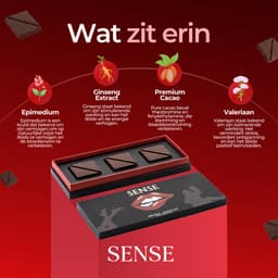 Sense Chocolate - libido verhogend - erotische booster - lustopwekker - libido verhogende chocolade - Sense chocolade - sense chocolate sex - 6 stuks — thumbnail 2