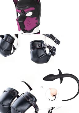 Petplay Deluxe 12 Delige Dog Puppy Set - Roleplay - kinky - luxe set - kwaliteits set - kinky - Roze - Woeefff — thumbnail 2