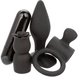 Sensationsdeluxe - Pleasure Kits - Mini Vibarator - Butt Plug - Penis Ring - Vibarator Roos mini - elektrisch — thumbnail 1