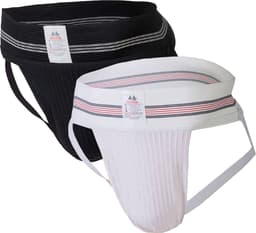 MM Sports The Original No. 10 Jockstrap 3 inch Multipack 1x Black + 1x White - MAAT M - Heren Ondergoed - Jockstrap voor Man - Mannen Jock — thumbnail 1
