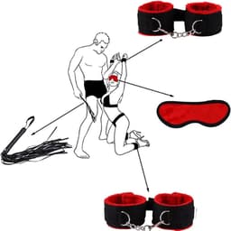 Oneay BDSM Extreme Bondage Set - 11 Delig -SM Handboeien - Zweep / Veer / Tepelklemmen - Sex Toys voor Koppels - Seksspeeltjes voor mannen en vrouwen - Sex Pakket en Toys - Paars — thumbnail 4