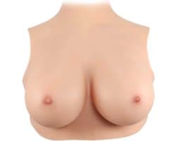 Siliconen nep borsten - Travestiet - Crossdresser - Transgender - Prothese - Ronde hals - Cup D - Voor 60 t/m 90 KILOGRAM