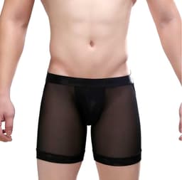 Transparante Mesh Heren Boxershort - Open Billen - Lingerie - Ondergoed — thumbnail 2
