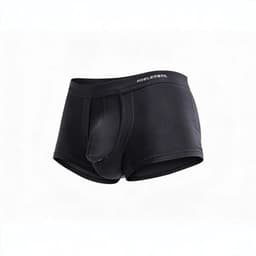 Ademende anti-zweet boxershort - Heren ondergoed plus size - Opening tussen penis en balzak - Hygiënisch - Zwart — thumbnail 3
