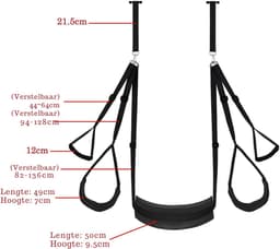 Core® Sex Schommel - Sex Stoel - Bondage - Zwart - 35cm x 21cm x 9cm — thumbnail 7