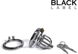 Black Label - The Knob Maker Chastity Cage - RVS Verwisselbare ringen — thumbnail 4