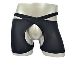 Erotische Boxershort - 2 Delig - Zwart - Open kruis - Heren