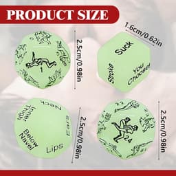 Oneay Seksspel voor volwassen stellen, 4-delige set, nachtthema, dobbelstenen met een diameter van 18-25 mm, sexy liefdespelletjes. — thumbnail 4