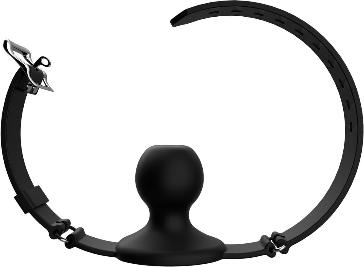 Oneay Siliconen mondknevel met ademgat – Verstelbaar BDSM accessoire – Geschikt voor diepe keeltraining en erotisch spel voor mannen, vrouwen en stellen — afbeelding 1