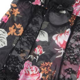 Zeloria Sexy Mesh Nachtjurk met Bloemenprint en Split – Transparante Lingerie Jurk met Kant en Slip – Verleidelijke Nightgown Dames – M — thumbnail 9
