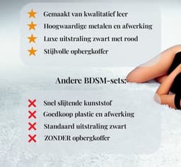 Dare to Undress – Fifty Shades of Grey – Luxe 8-delige BDSM Set met Opbergkoffer – Premium – BDSM Bondagesets - Valentijn Cadeau - Handboeien, Halsband, Masker, Gagbal & Zweep - Sex Toys voor Koppels - Seksspeeltjes voor mannen en vrouwen - Kinky — thumbnail 5
