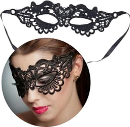 Sexy Masker - Kant Zwart - Spannend Oogmasker - Vrouwen - Zwart - Sex Speeltjes Toys - Erotiek - Bondage Masker — thumbnail 1