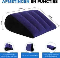 Heuts Goods Sex Kussen® - Sex Kussen - Triangle - Sex Meubel - Sex Pillow - Seksspeeltjes voor koppel - Opblaasbaar Seks Kussen - Voor Mannen & Vrouwen - Seksspeeltjes — thumbnail 3