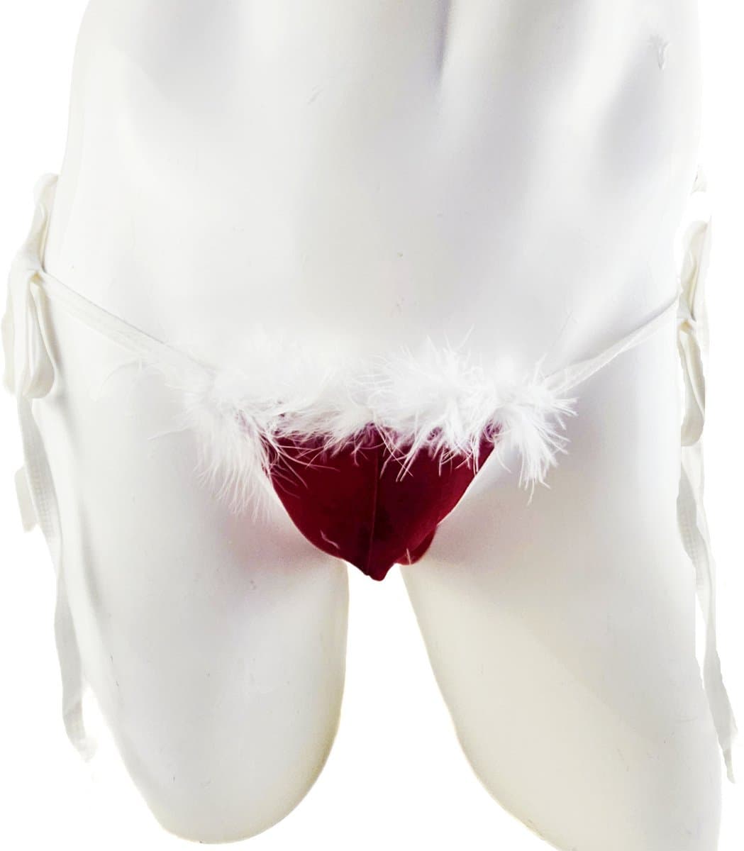 BamBella ® - string bongage - maat Onesize S M L XL XXL- Sexy slip erotische onderbroek valentijnsdag kerst rood groen doorzichtig rollenspel kleding voor mannen — afbeelding 1