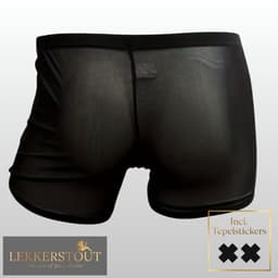 Heren Boxer Kant Zwart Transparant Mesh - Sexy Heren Lingerie - Maat XL | LS230 — thumbnail 3