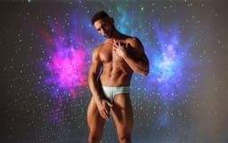 SUKREW U-Style Classic Thong Silver Sparkle - MAAT L - Erotisch Heren Ondergoed - String voor Man - Sexy mannen String — thumbnail 4