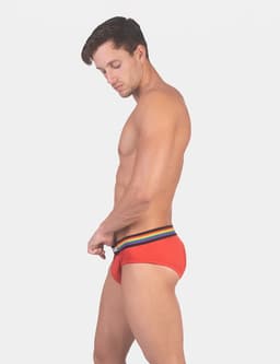 Barcode Berlin Backless Brief Pride Red - MAAT L - Erotisch Heren Ondergoed - Slip voor Man - Sexy mannen Slip — thumbnail 3